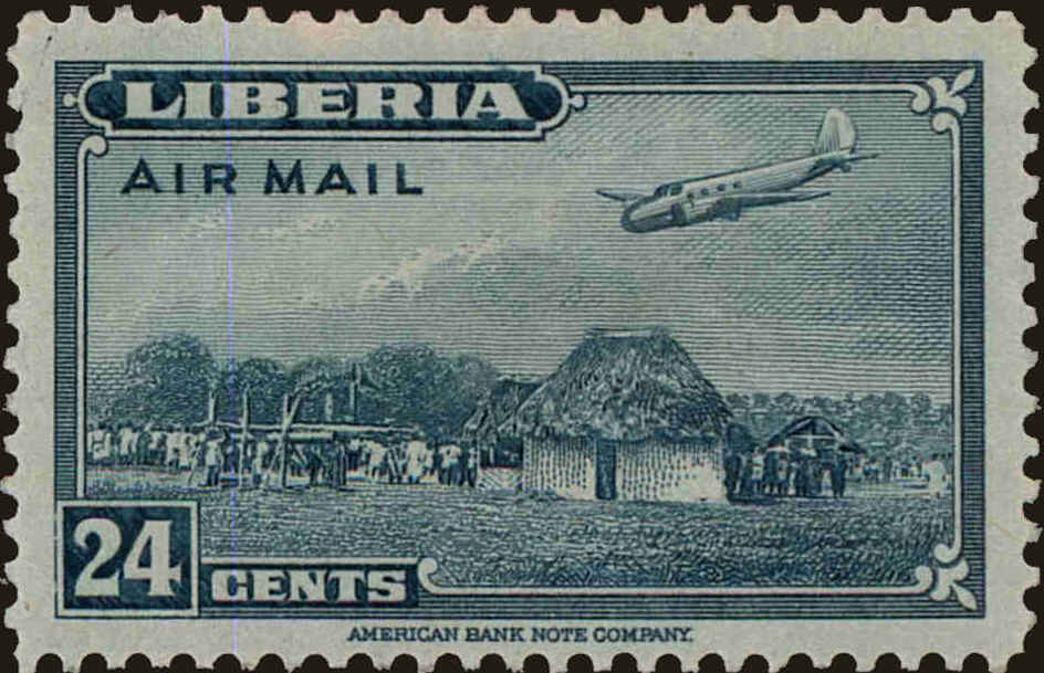 Front view of Liberia C39 collectors stamp