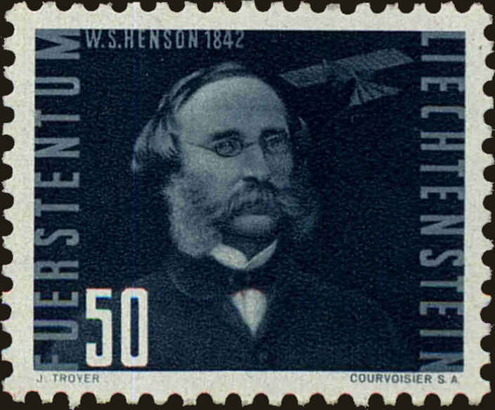 Front view of Liechtenstein C29 collectors stamp
