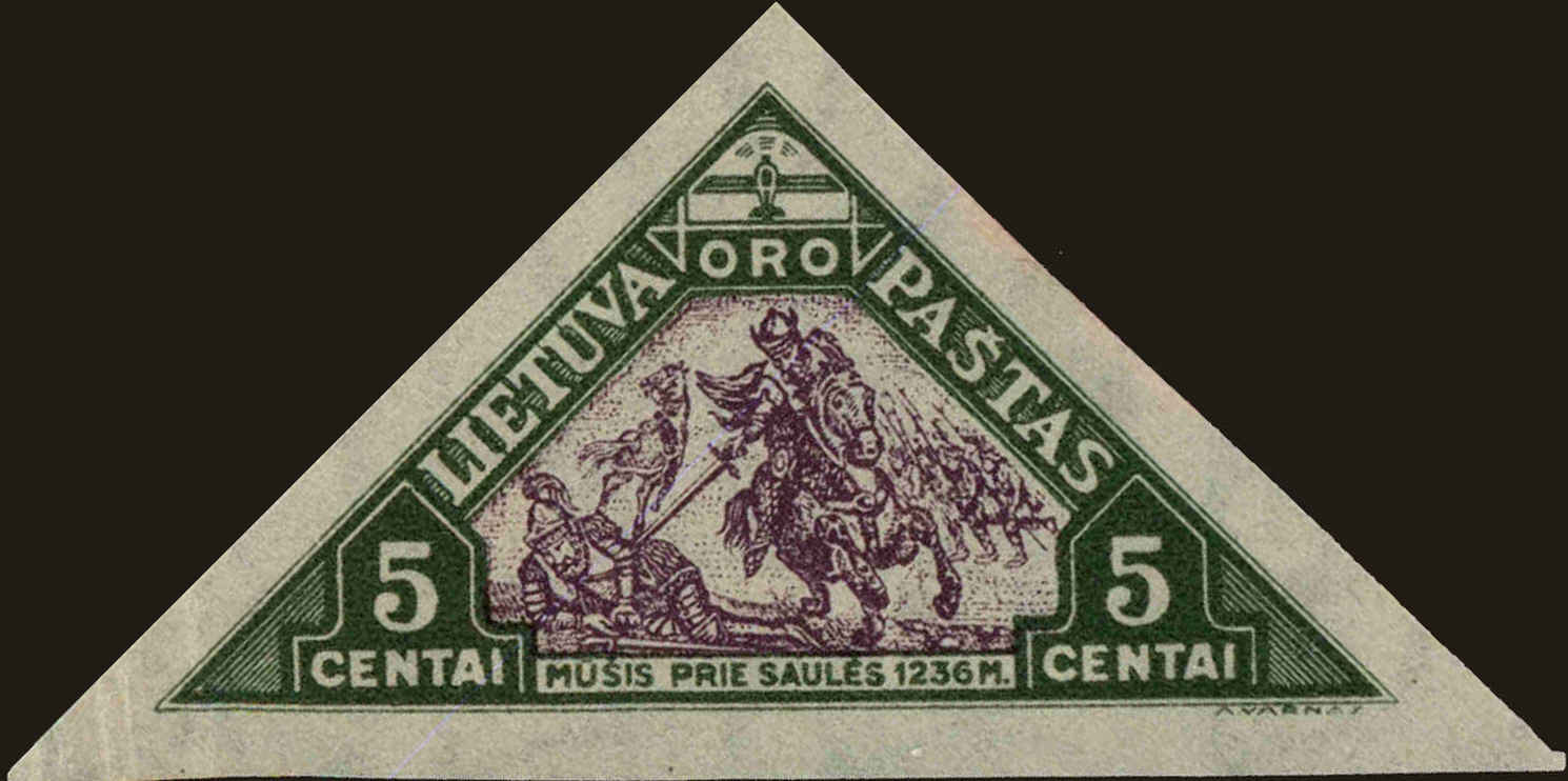 Front view of Lithuania C55a collectors stamp