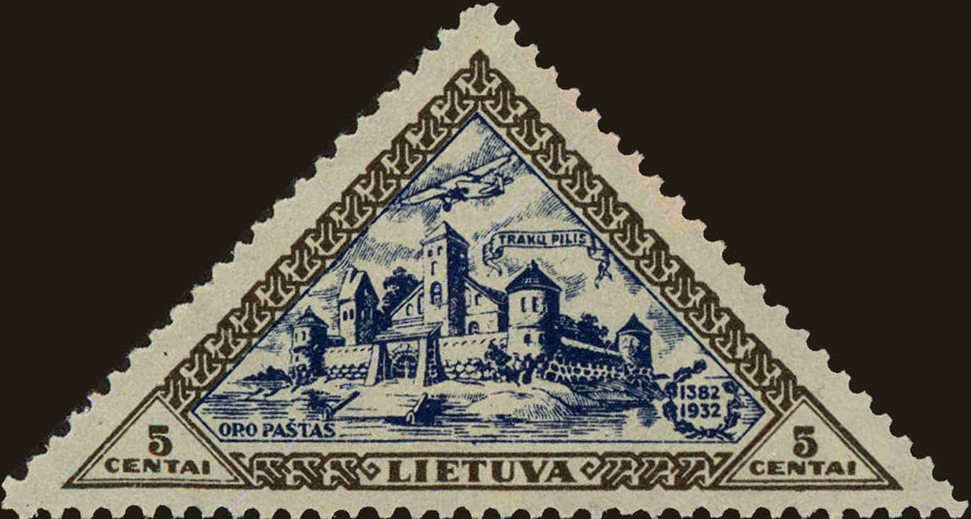 Front view of Lithuania C63a collectors stamp