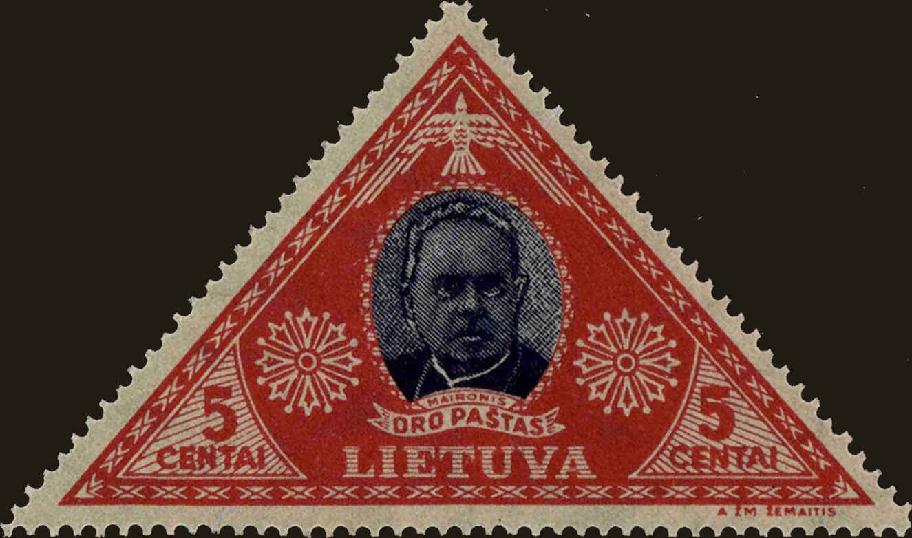 Front view of Lithuania C71 collectors stamp