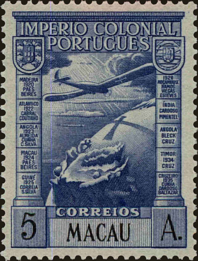 Front view of Macao C10 collectors stamp