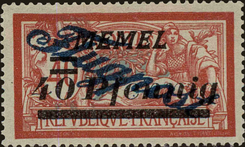 Front view of Memel C8 collectors stamp