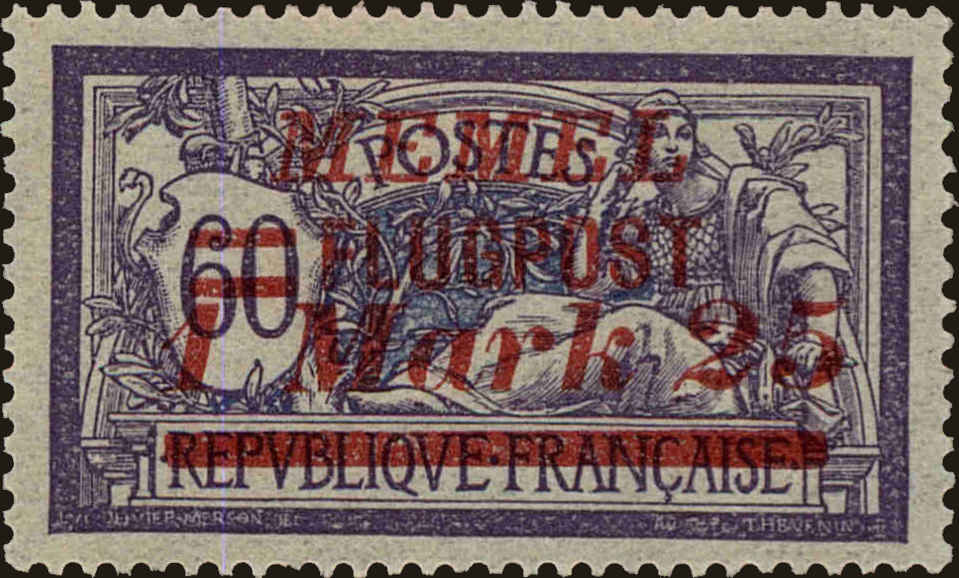 Front view of Memel C22 collectors stamp
