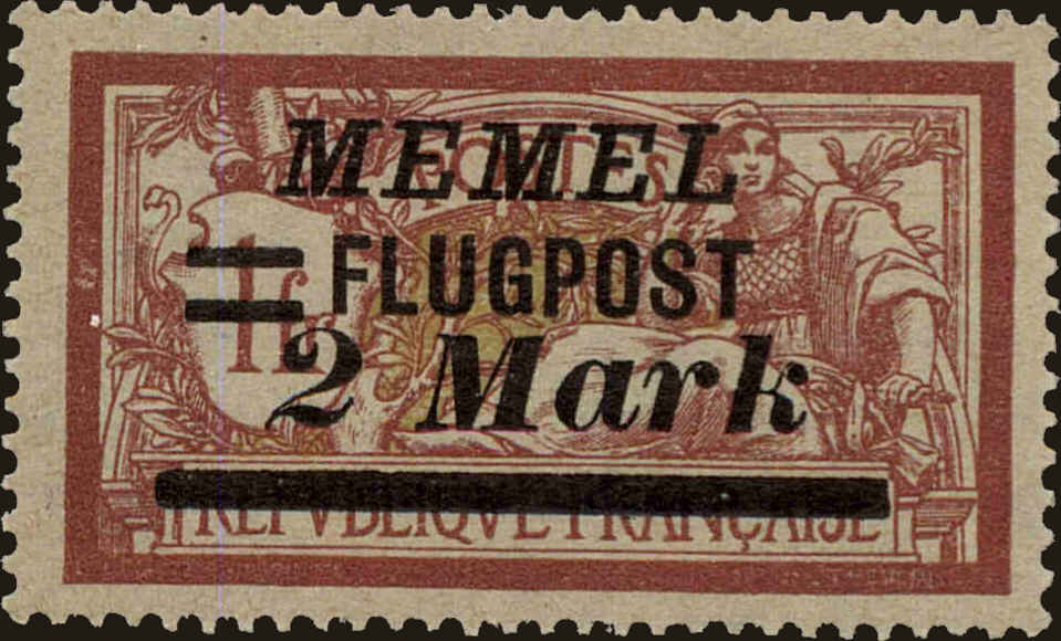 Front view of Memel C24 collectors stamp