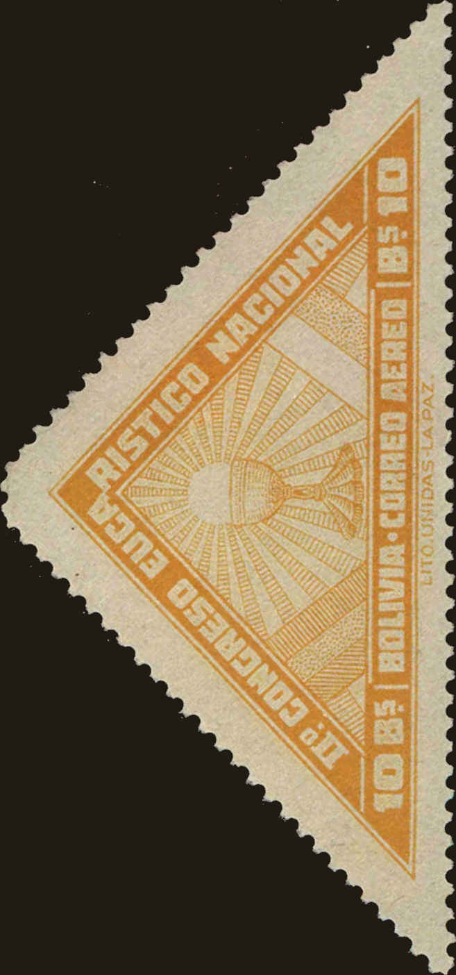 Front view of Bolivia C81 collectors stamp
