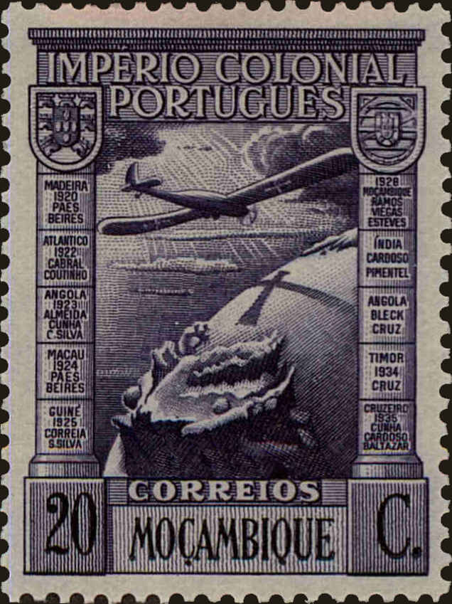 Front view of Mozambique C2 collectors stamp