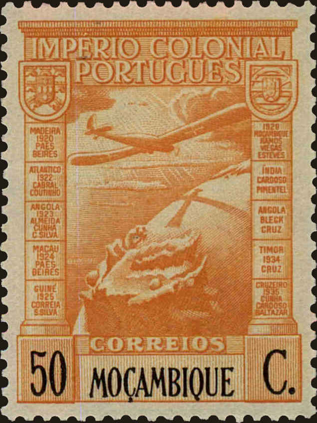 Front view of Mozambique C3 collectors stamp