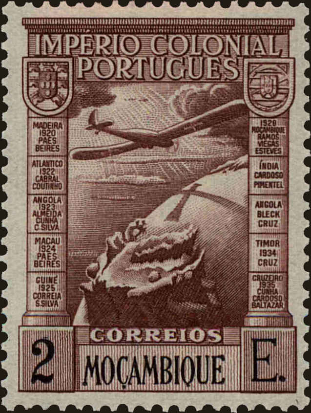 Front view of Mozambique C5 collectors stamp