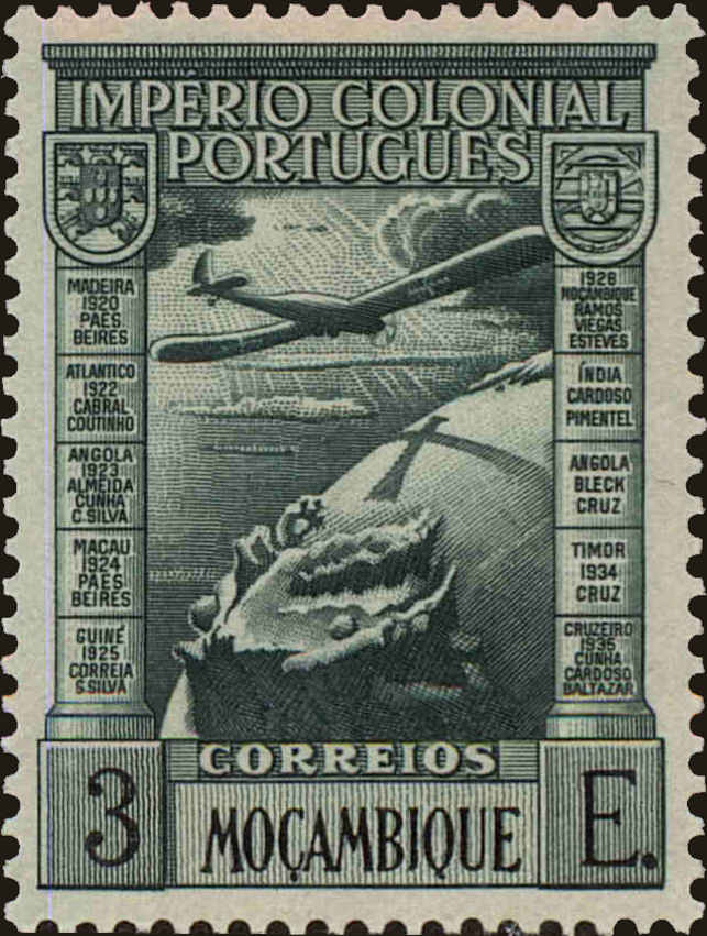 Front view of Mozambique C6 collectors stamp