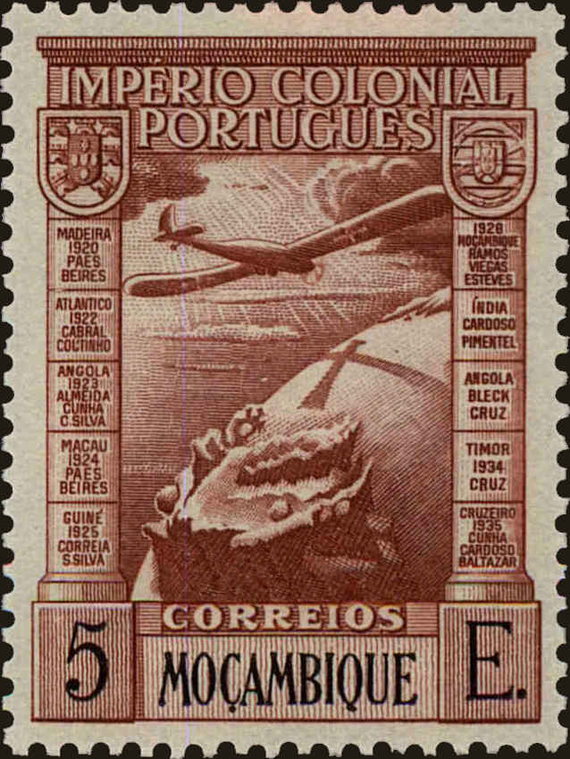 Front view of Mozambique C7 collectors stamp