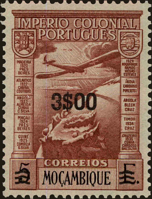Front view of Mozambique C10 collectors stamp