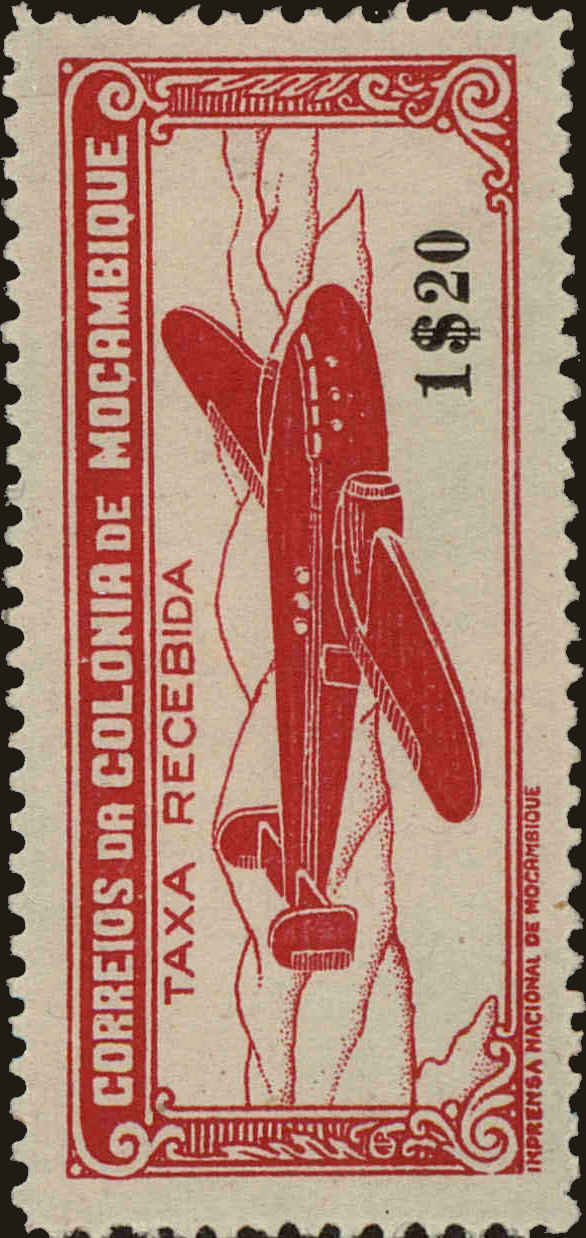 Front view of Mozambique C11 collectors stamp