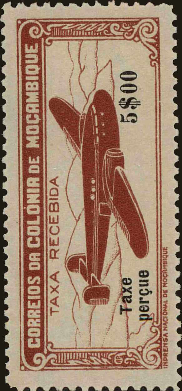 Front view of Mozambique C20 collectors stamp