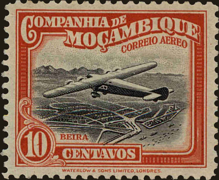 Front view of Mozambique Company C2 collectors stamp
