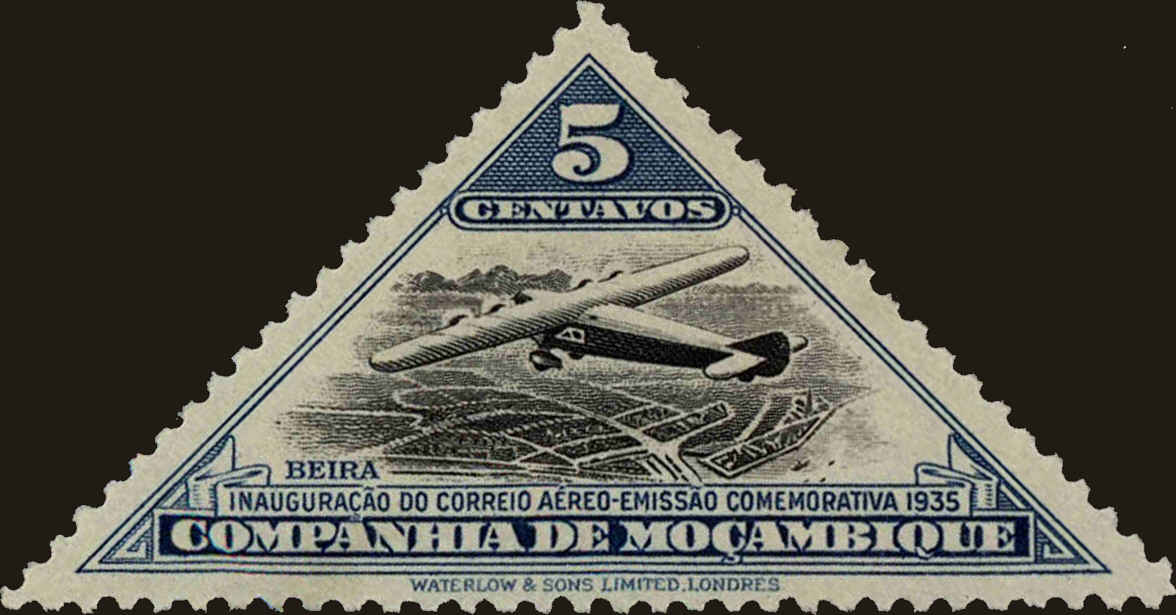 Front view of Mozambique Company 165 collectors stamp