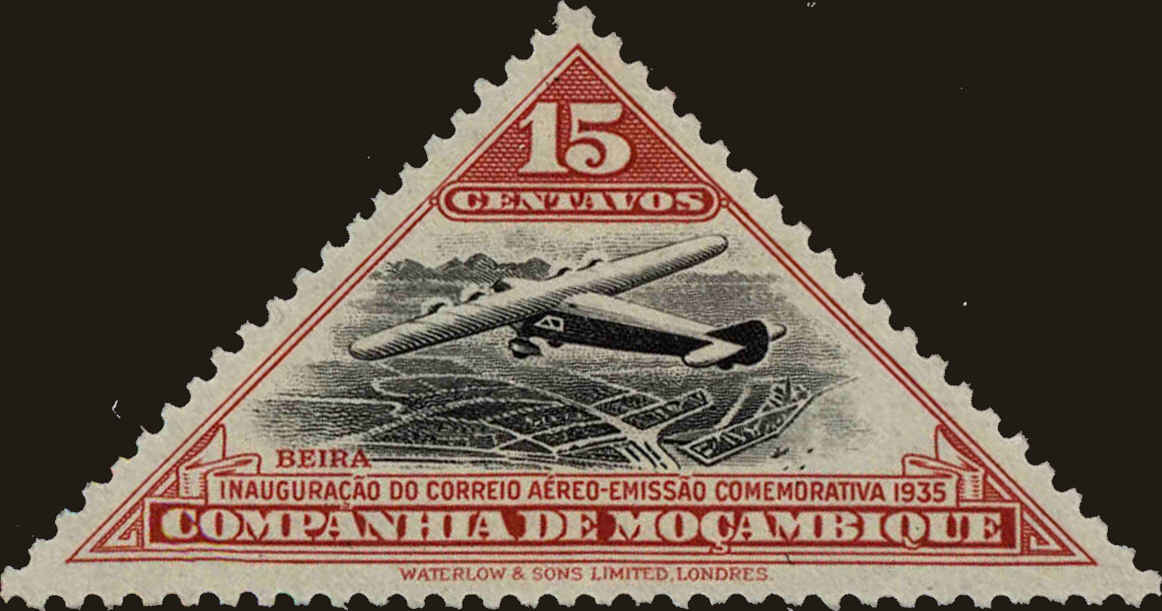 Front view of Mozambique Company 167 collectors stamp