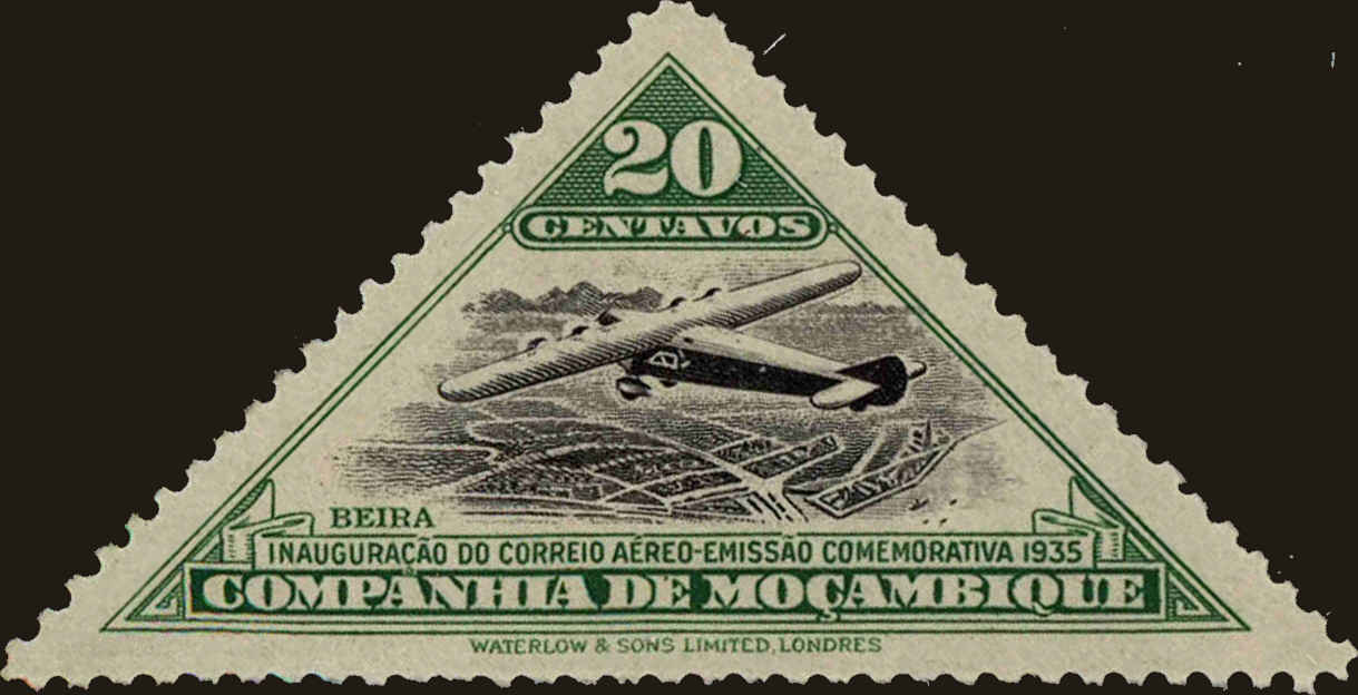 Front view of Mozambique Company 168 collectors stamp