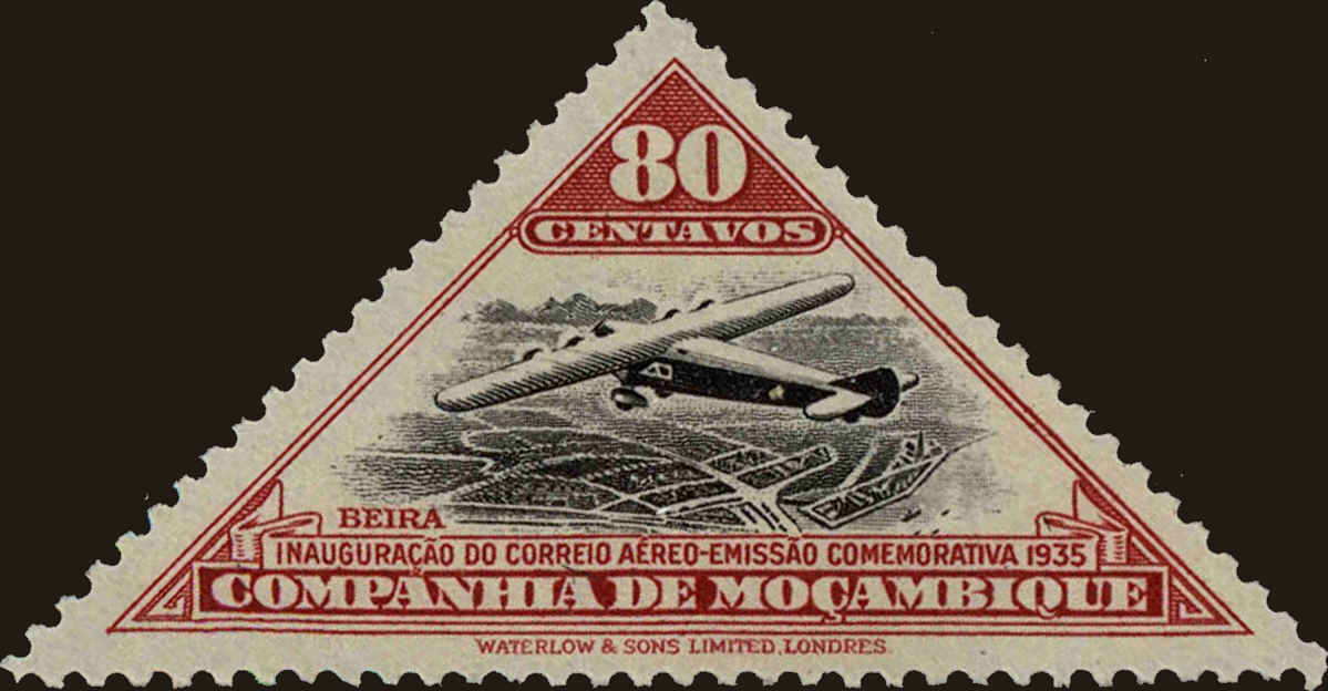 Front view of Mozambique Company 174 collectors stamp