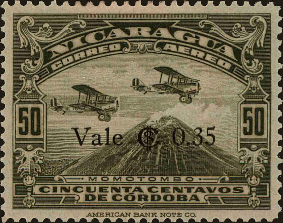Front view of Nicaragua C27 collectors stamp