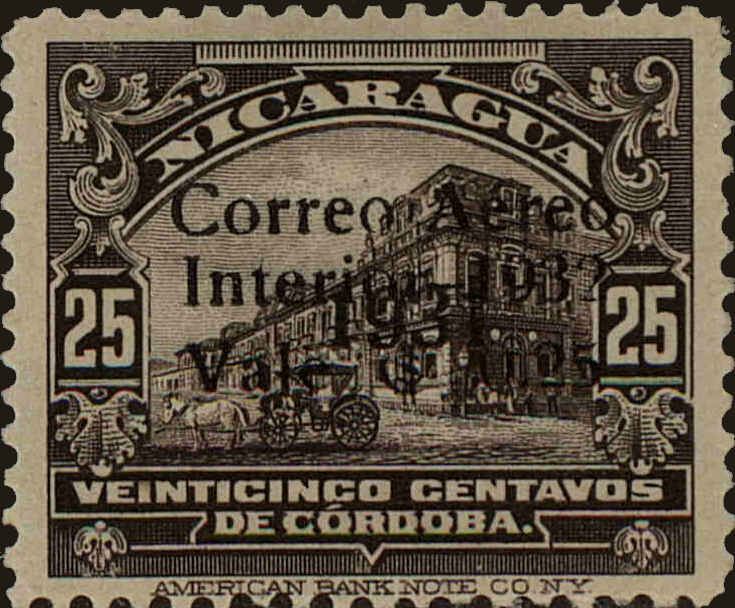 Front view of Nicaragua C66 collectors stamp