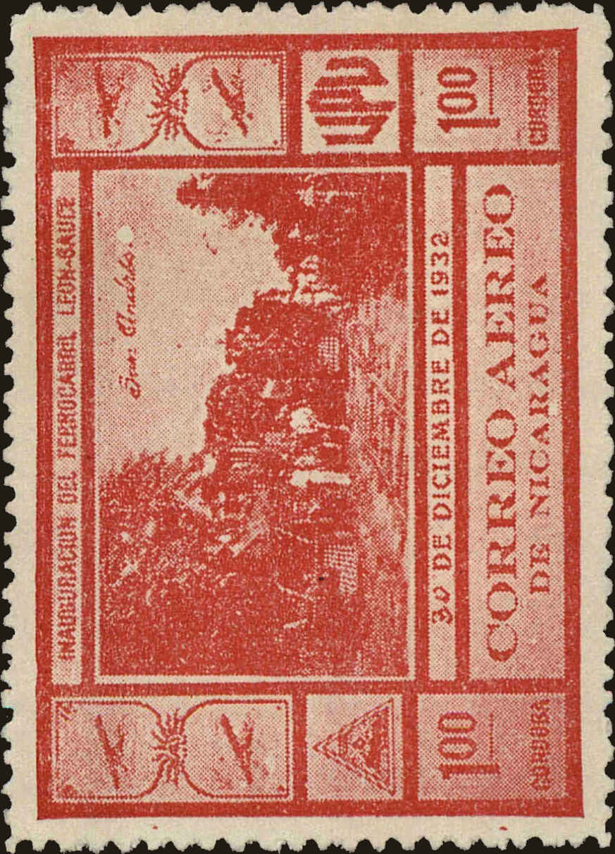 Front view of Nicaragua C76 collectors stamp