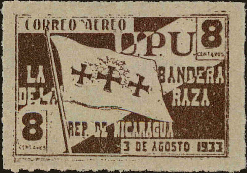 Front view of Nicaragua C82 collectors stamp