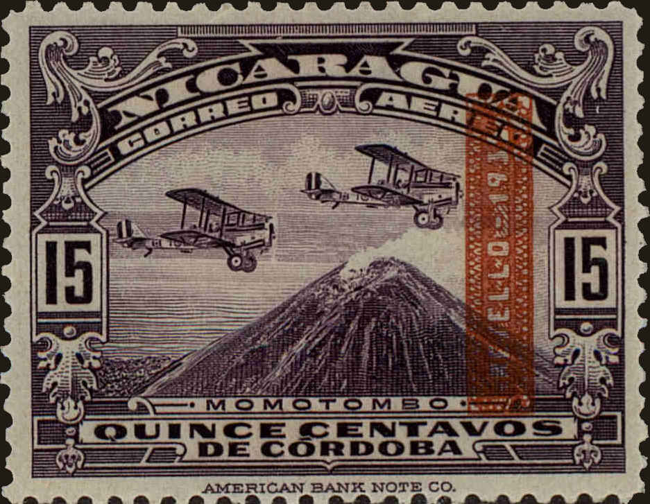 Front view of Nicaragua C136 collectors stamp