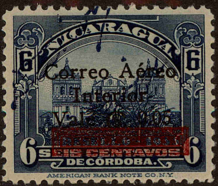 Front view of Nicaragua C159 collectors stamp