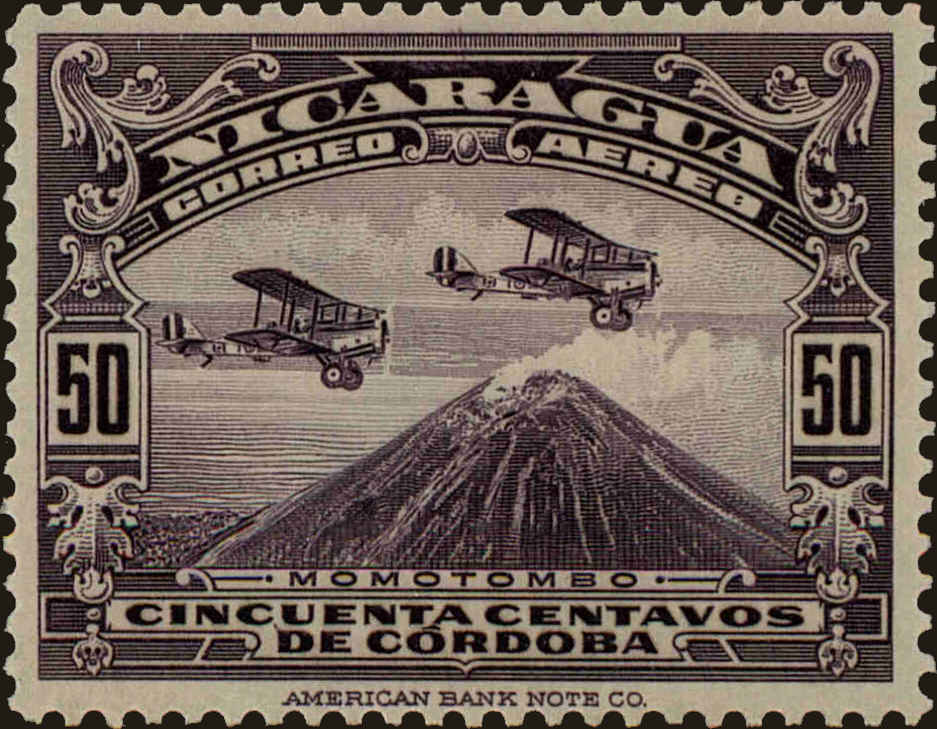 Front view of Nicaragua C167 collectors stamp