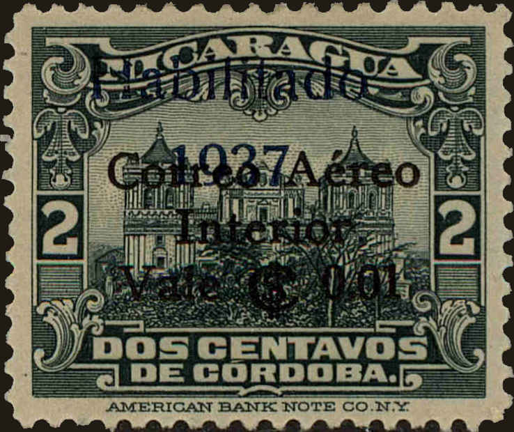Front view of Nicaragua C175 collectors stamp