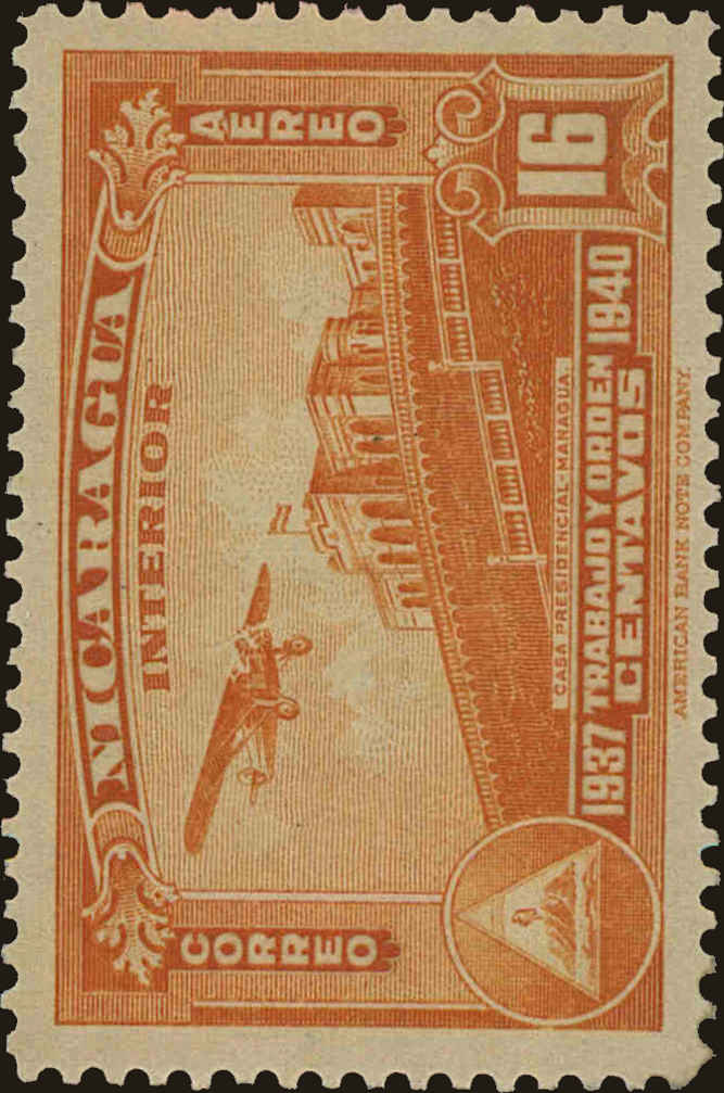 Front view of Nicaragua C200 collectors stamp