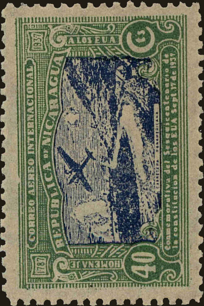 Front view of Nicaragua C209 collectors stamp