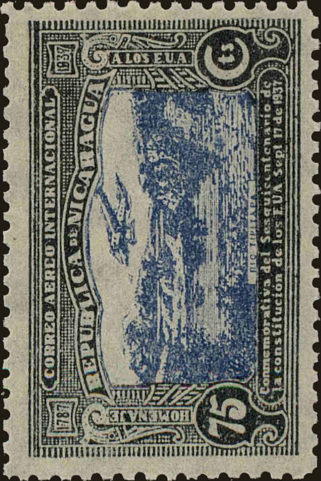 Front view of Nicaragua C213 collectors stamp
