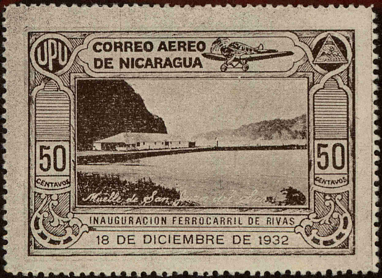 Front view of Nicaragua C70 collectors stamp