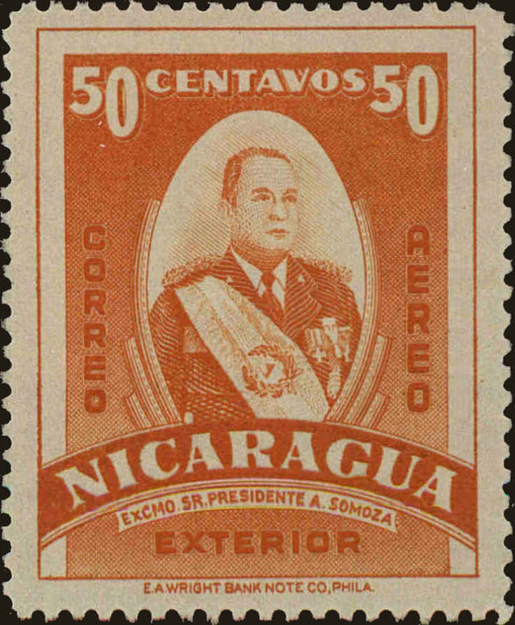 Front view of Nicaragua C234 collectors stamp