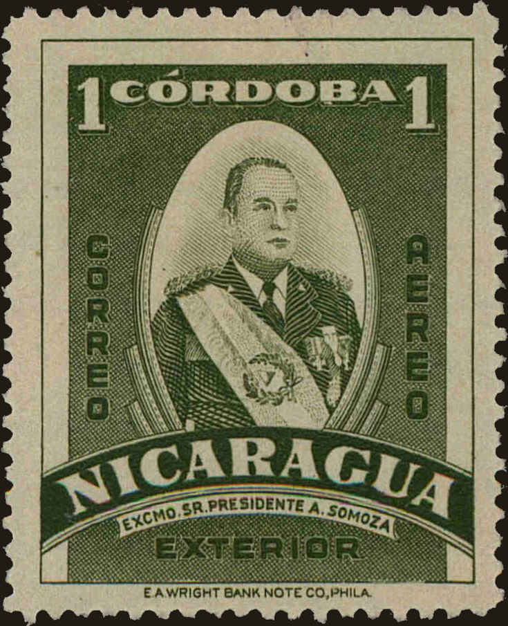 Front view of Nicaragua C235 collectors stamp