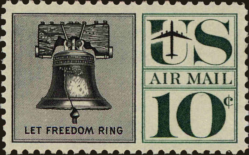 Front view of United States C57 collectors stamp