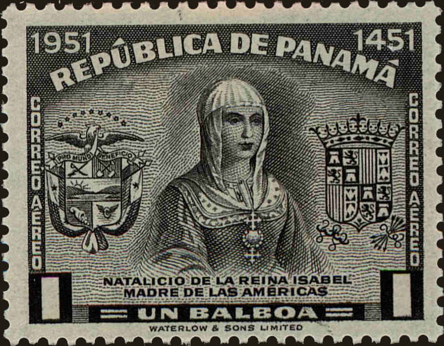 Front view of Panama C136 collectors stamp