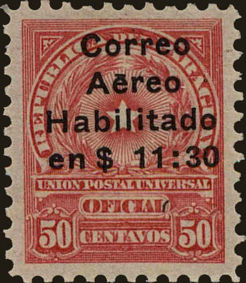 Front view of Paraguay C3 collectors stamp