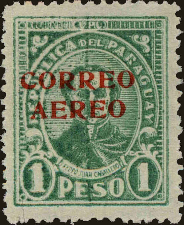 Front view of Paraguay C27 collectors stamp