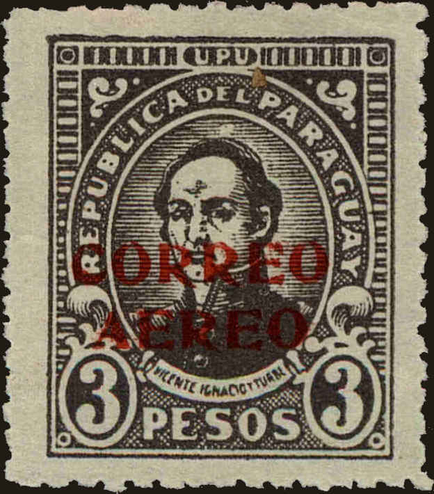 Front view of Paraguay C28 collectors stamp