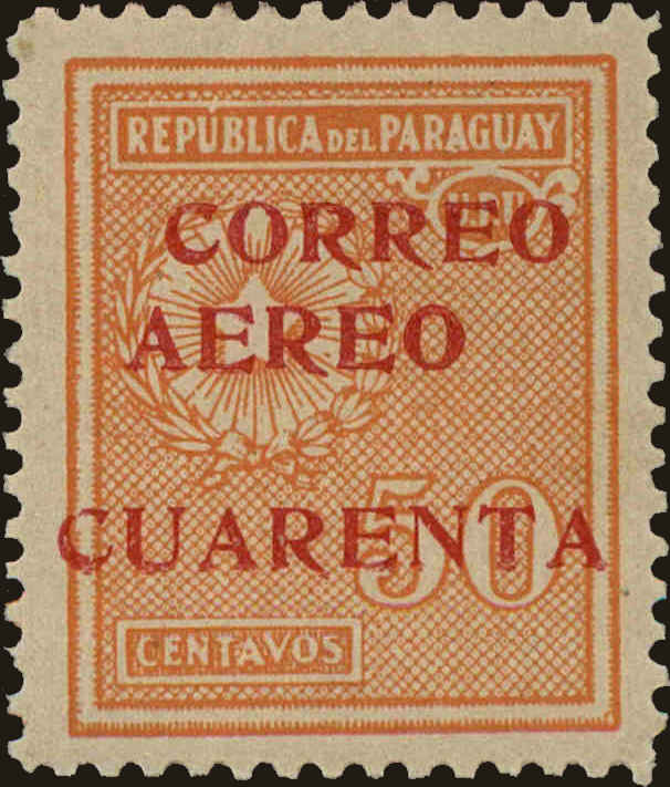Front view of Paraguay C32 collectors stamp