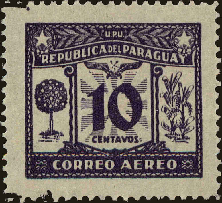 Front view of Paraguay C60 collectors stamp