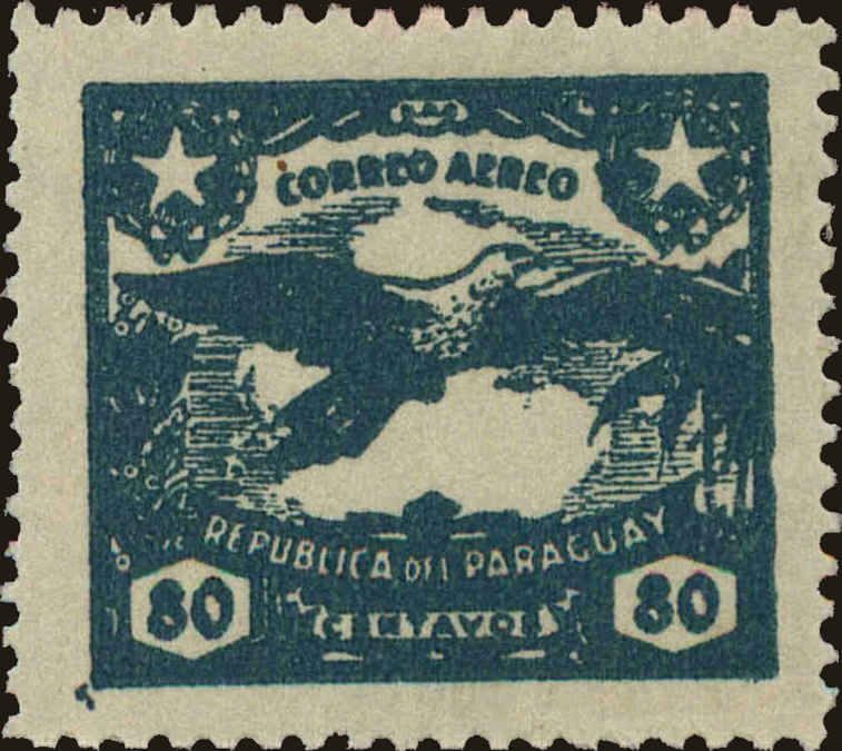 Front view of Paraguay C71 collectors stamp