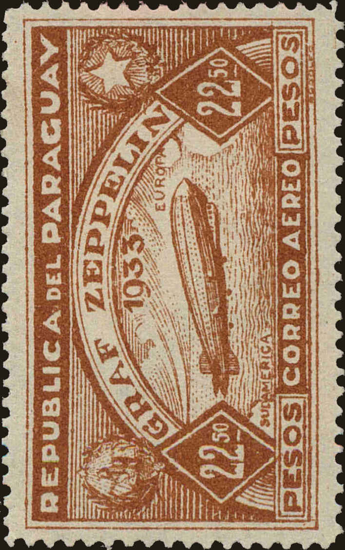 Front view of Paraguay C82 collectors stamp