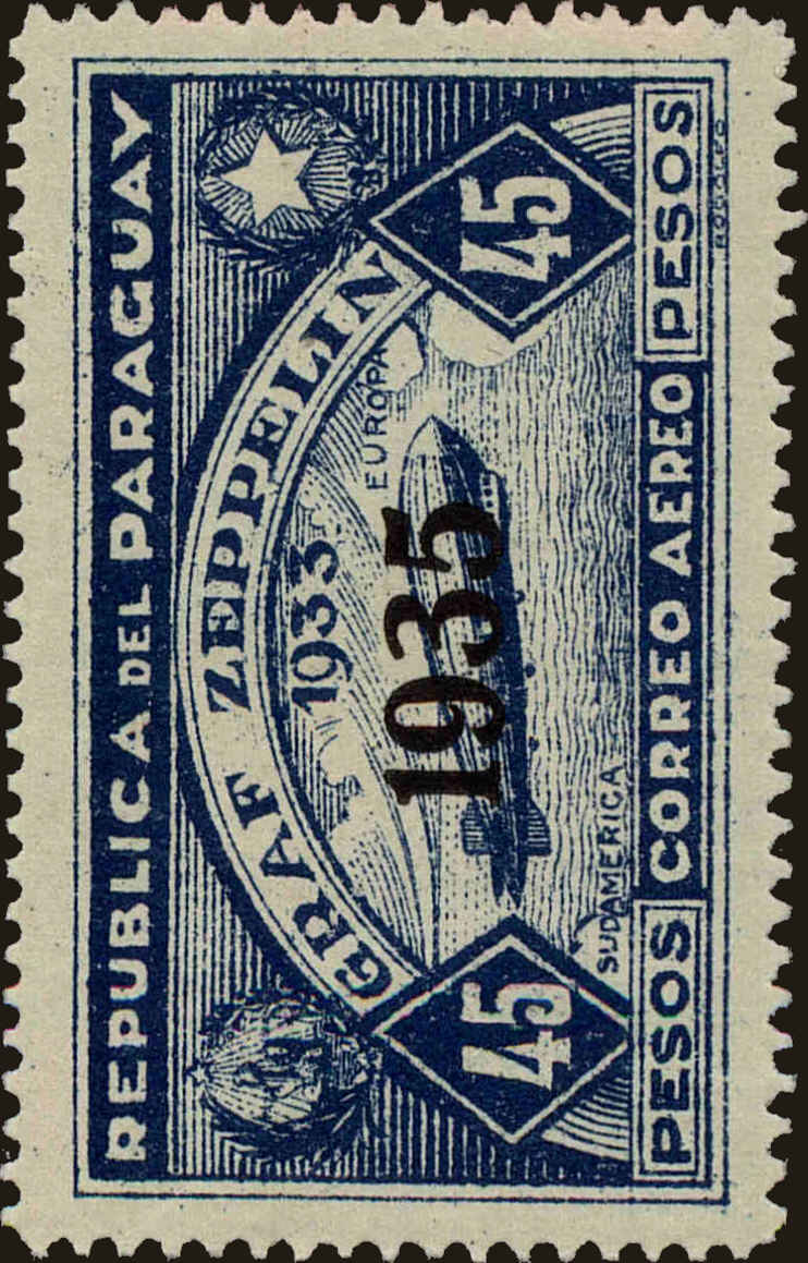 Front view of Paraguay C97 collectors stamp