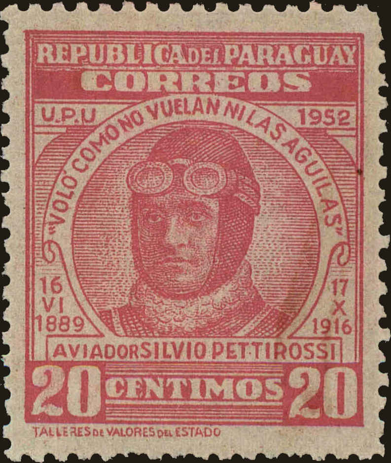 Front view of Paraguay 475 collectors stamp