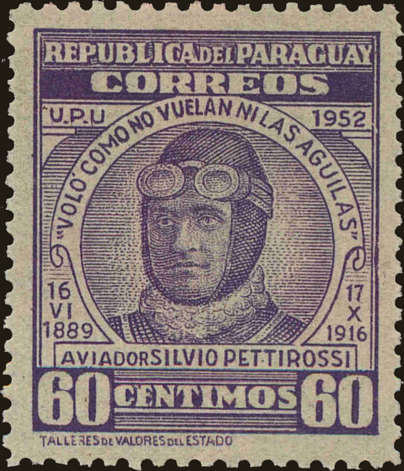 Front view of Paraguay 477 collectors stamp