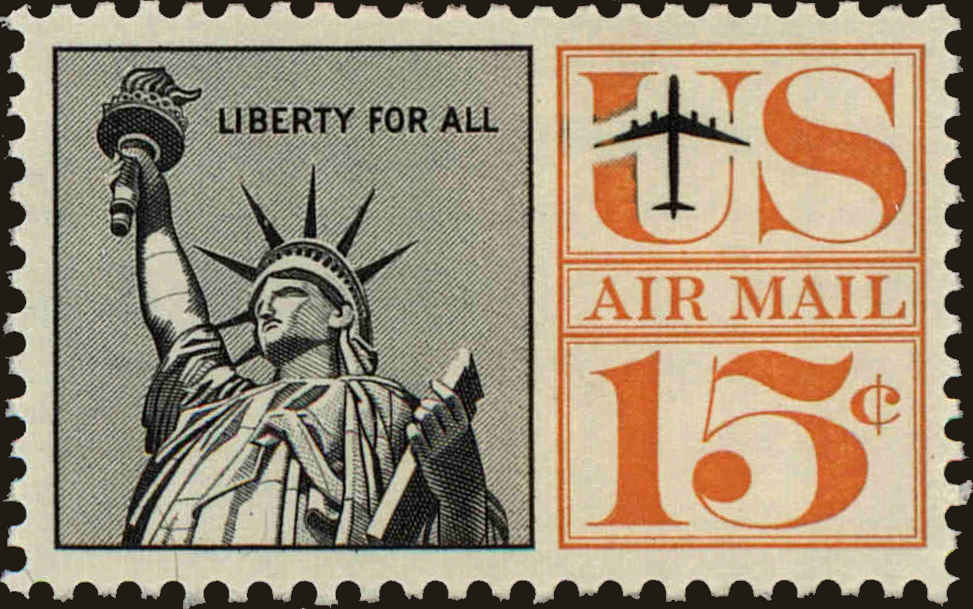 Front view of United States C63 collectors stamp